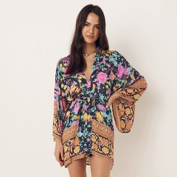 Spell & the Gypsy Collective Butterfly Firefly Short Robe SM b93E - Picture 3 of 12